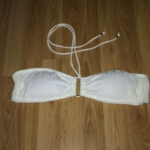 Rocky Swim white lace bandeau bathing suit top XL